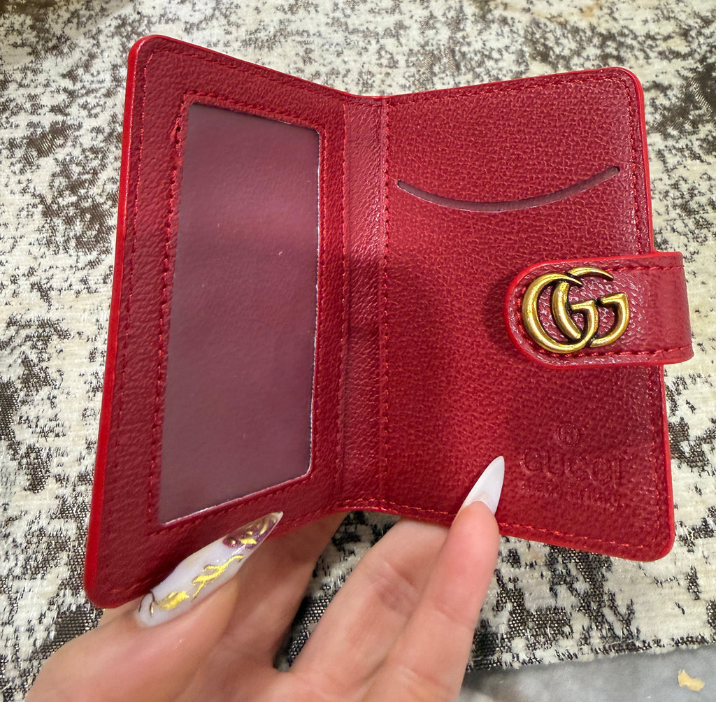 Signature GG Supreme Canvas Card Case with Web Detail