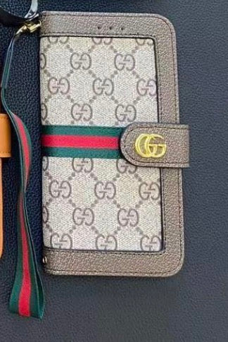 Lv Luxury Inspired Monogram Wallet Phone Case