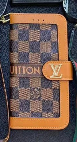 Lv Luxury Inspired Monogram Wallet Phone Case