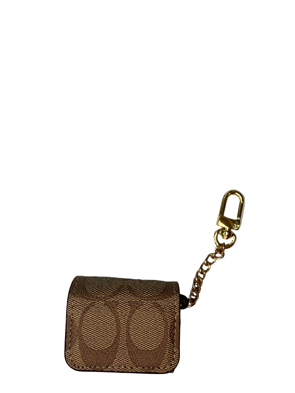 Signature Monogram Earbud Case with Gold Hardware ✨