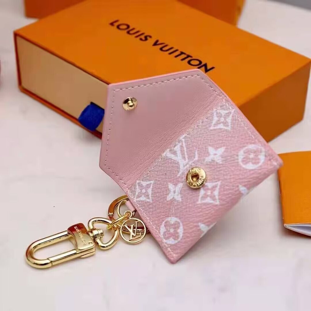 Lv Pink Monogram Micro-Envelope Bag Charm & Keychain