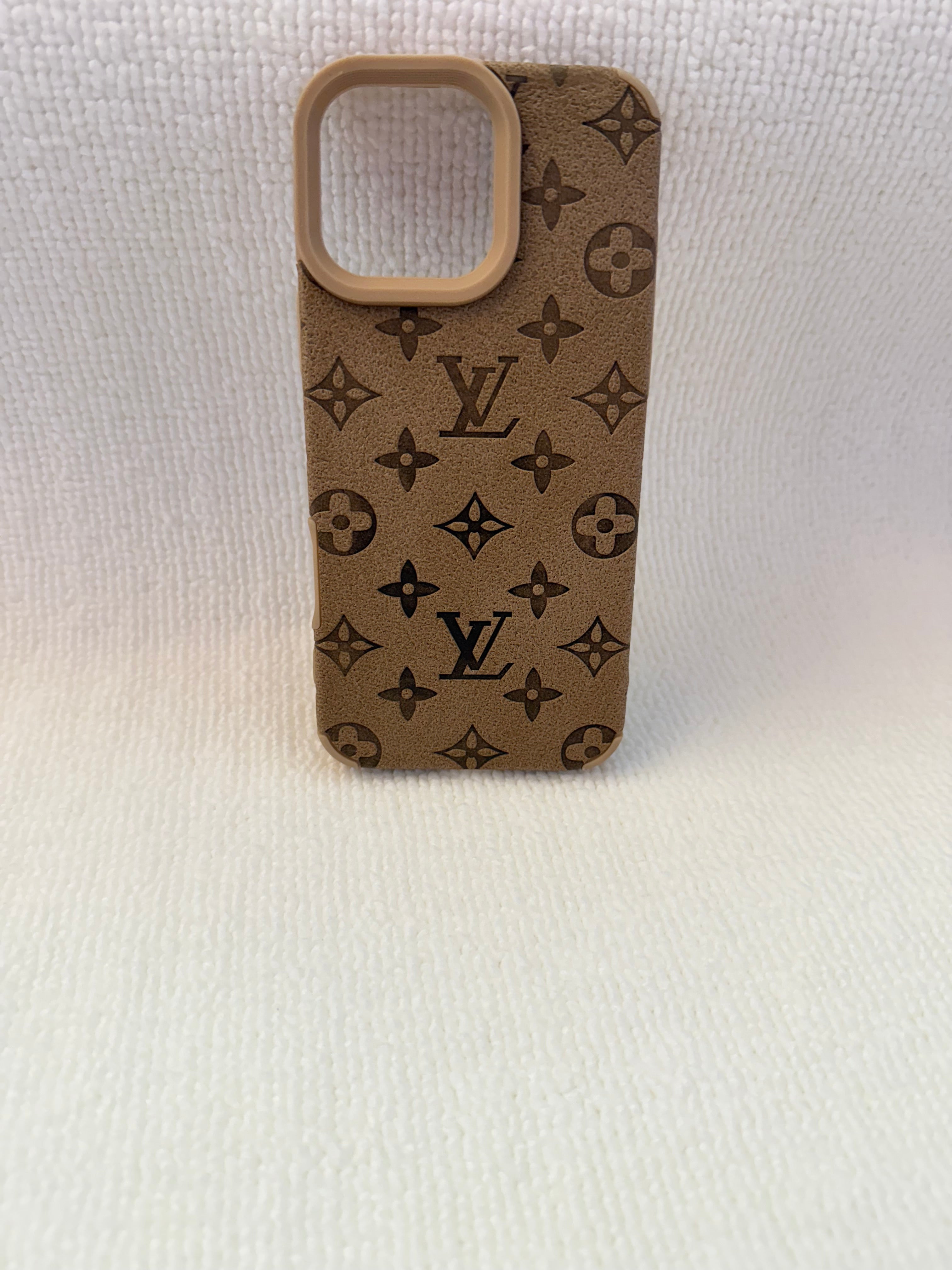 Monogram Heritage iPhone Case – Cognac Suede Finish