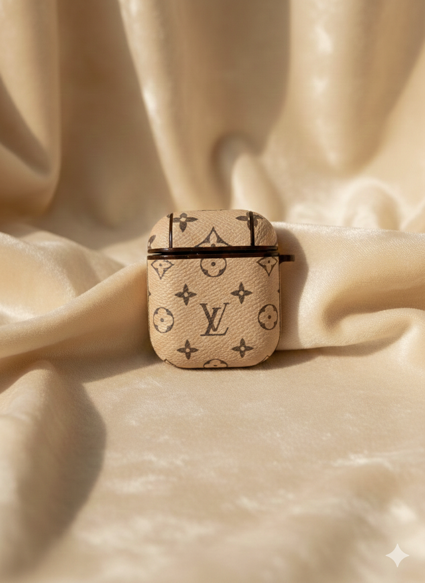 Lv Monogram Leather AirPods Case - Sleek & Protective