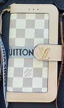 Lv Luxury Inspired Monogram Wallet Phone Case