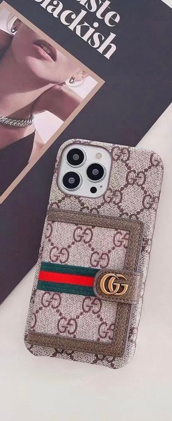 Gg Signature Monogram iPhone Card Holder Case – Style Meets Function