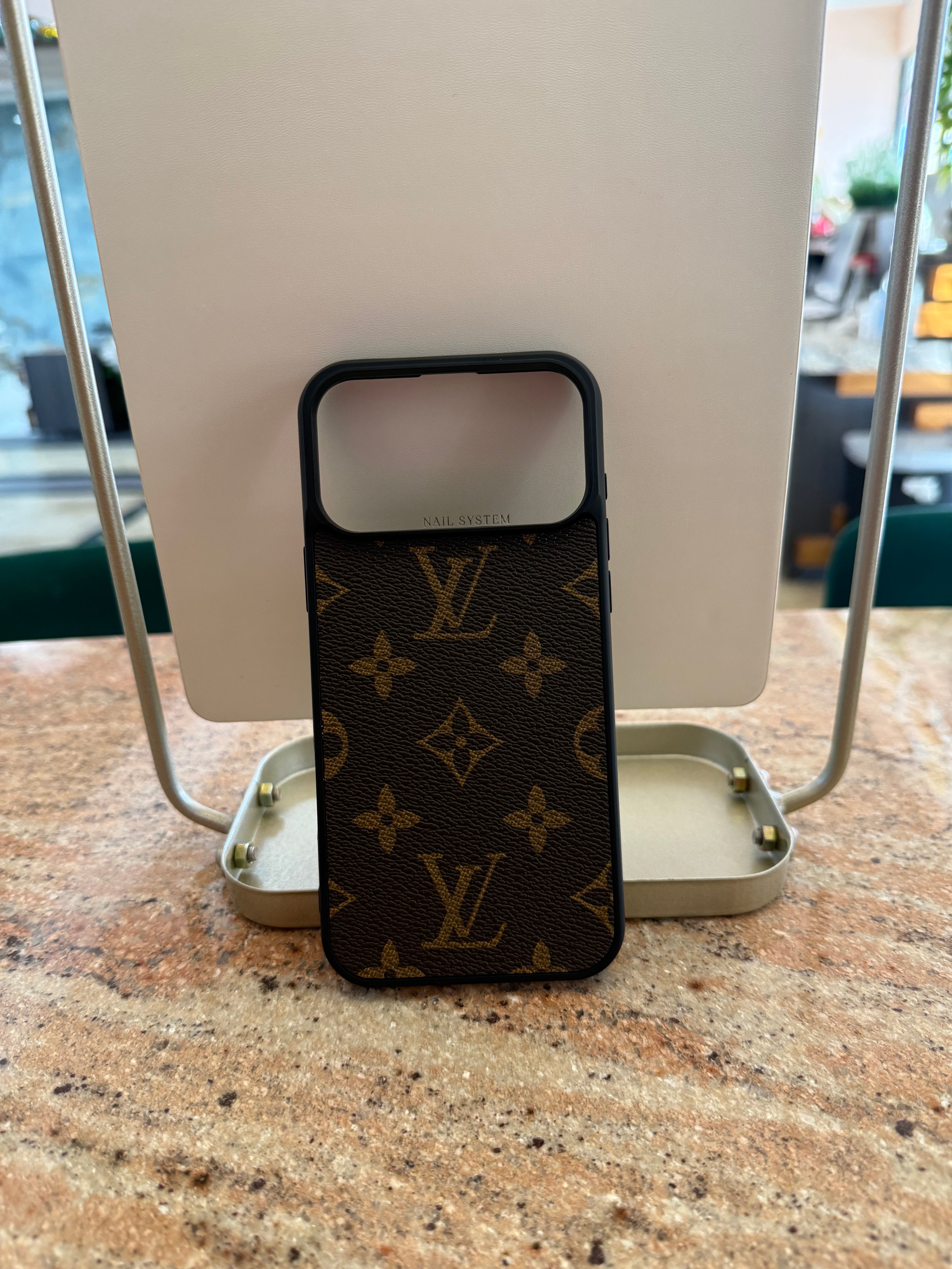 Luxury Designer-Inspired Monogram Phone Case | Chic Leather-Texture Protective Cover for iPhone 17,16,15 pro max