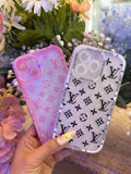 Lv Pink Pearlescent Monogram iPhone Case – Designer-Inspired Luxury Shell iPhone 13 case