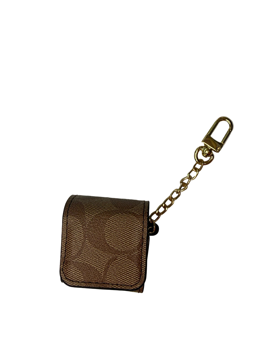 Signature Monogram Earbud Case with Gold Hardware ✨