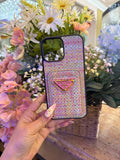 Luxury Woven Raffia iPhone Case with Card Holder for iPhone 13 Pro Max