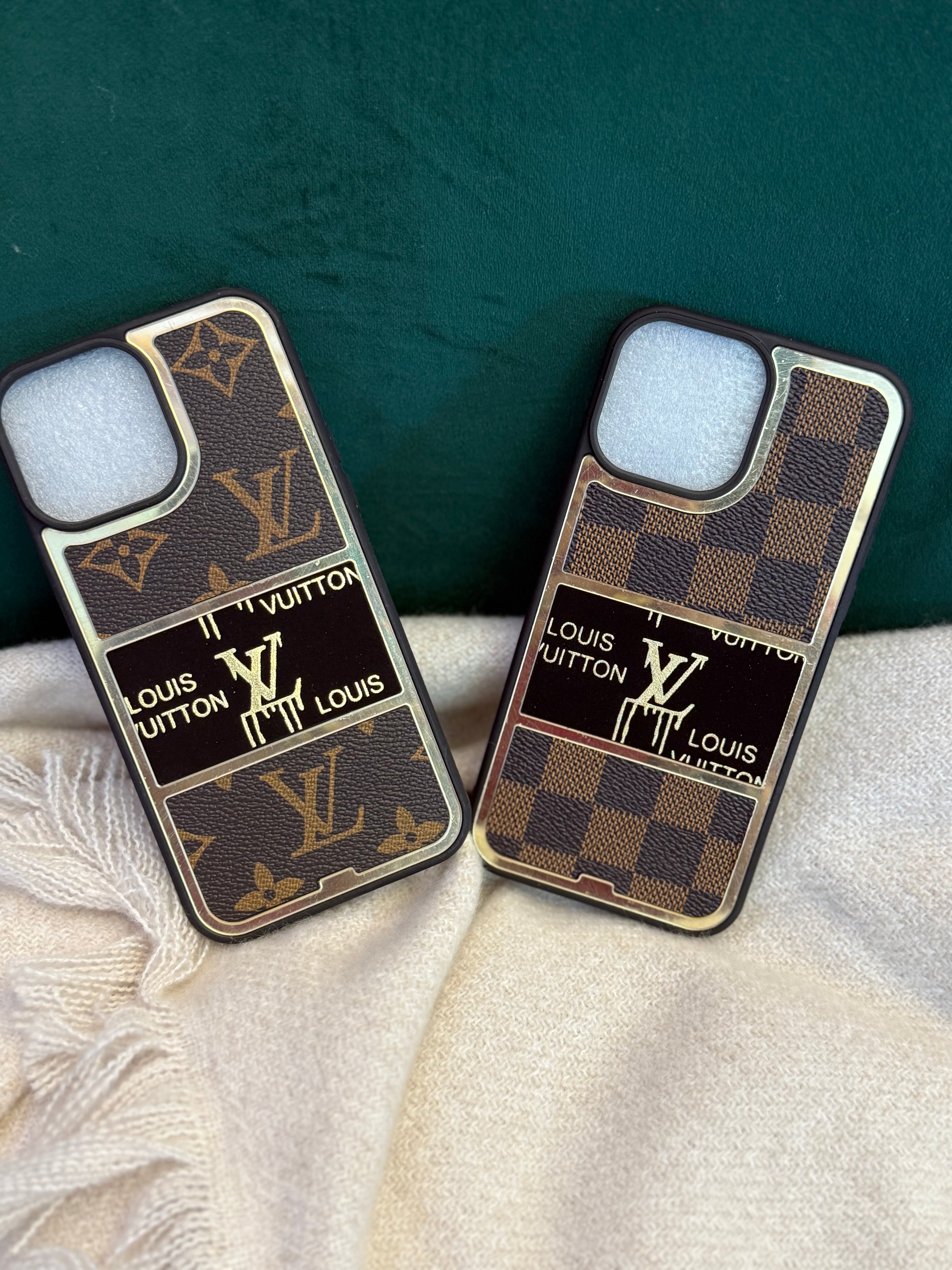 Lv Gold Drip Monogram Phone Case | Checkboard Streetwear Edition | Slim Protective Cover