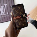 Luxury Monogram Flip Wallet Phone Case for 16 ,15 pro max