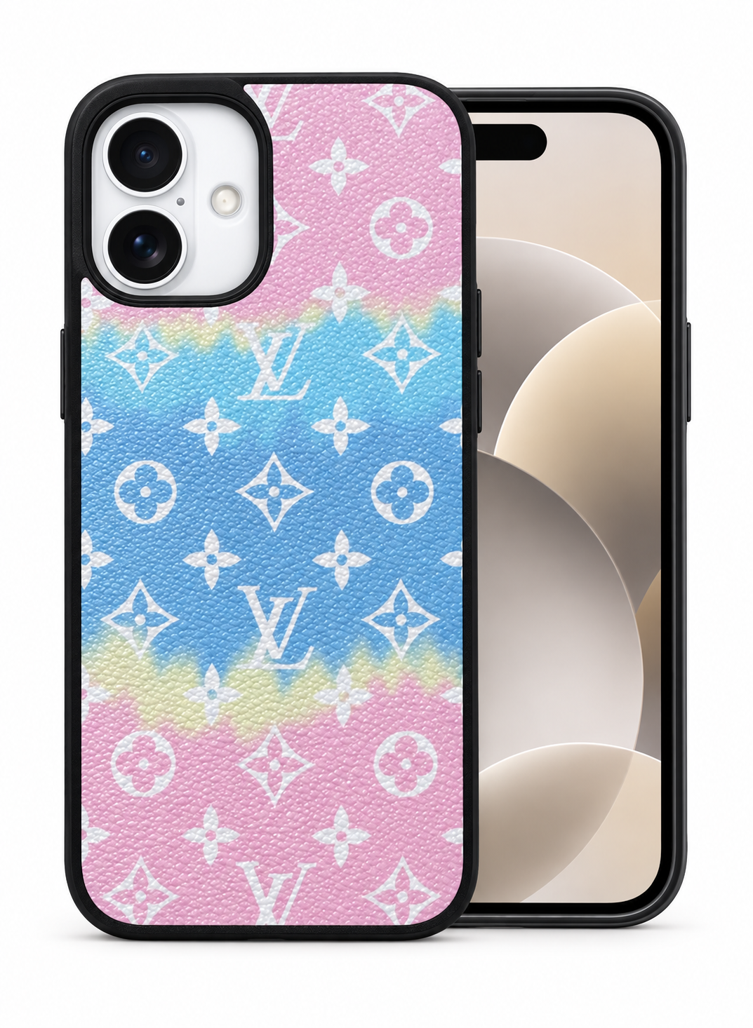 L-V Pastel Ombré Textured Phone Case – Pink & Blue for IPhone  12 Cases
