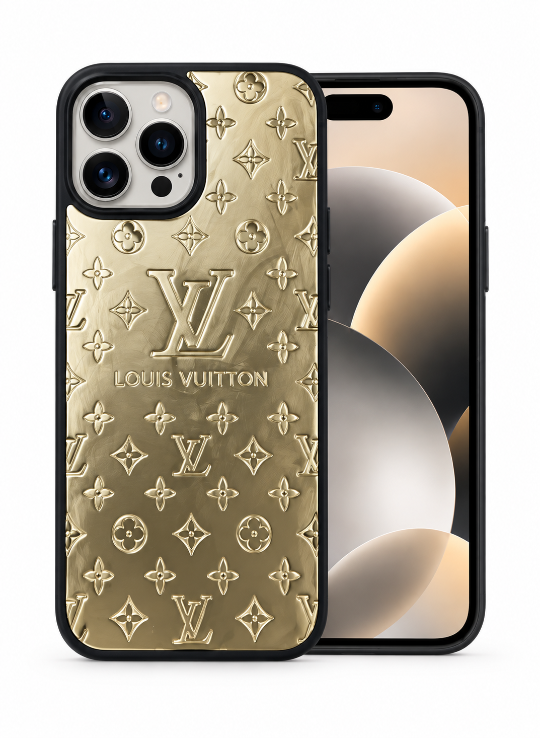 Champagne Gold Embossed Phone Case for iPhone 12 cases