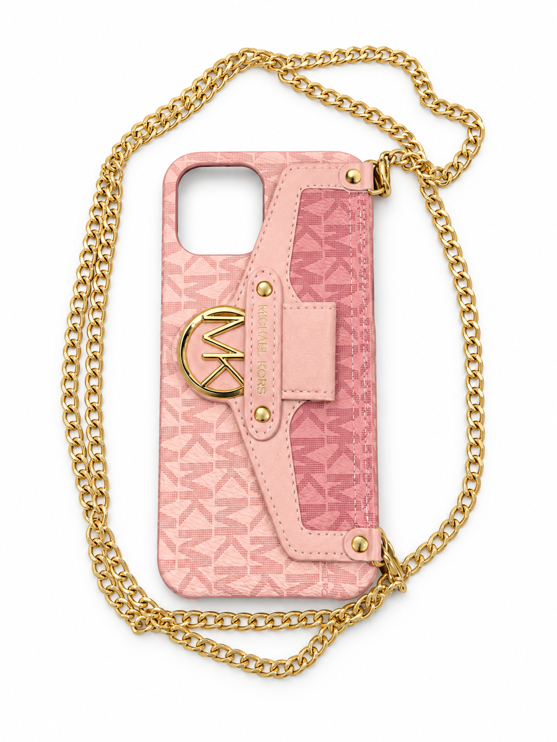 Mk Monogram Crossbody Wallet Phone Case for 12,13 pro max