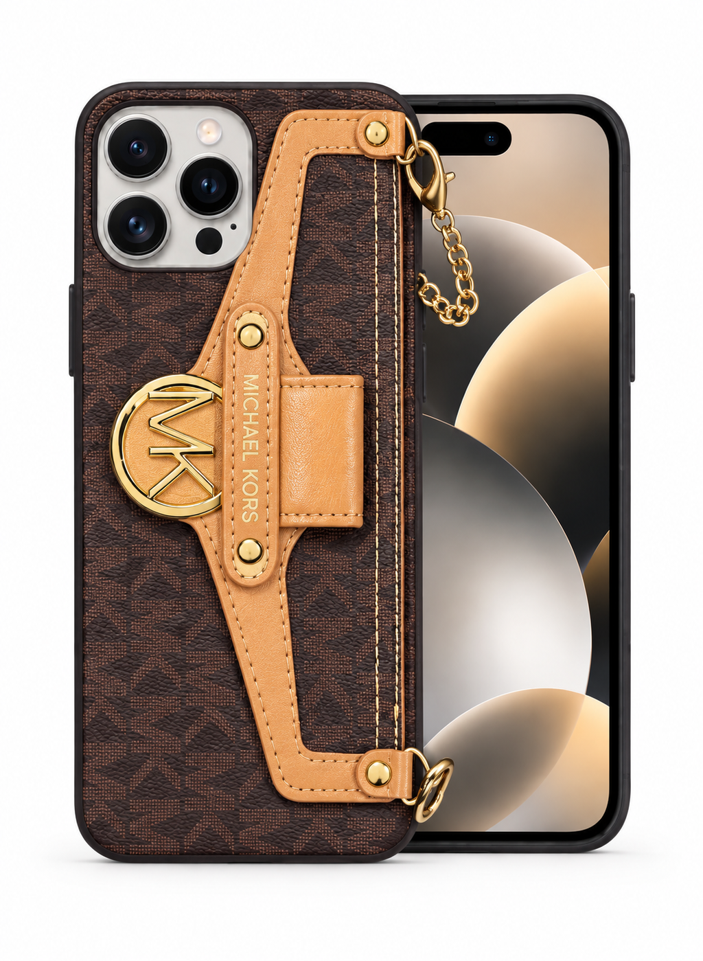 Mk Monogram Crossbody Wallet Phone Case for 12,13 pro max