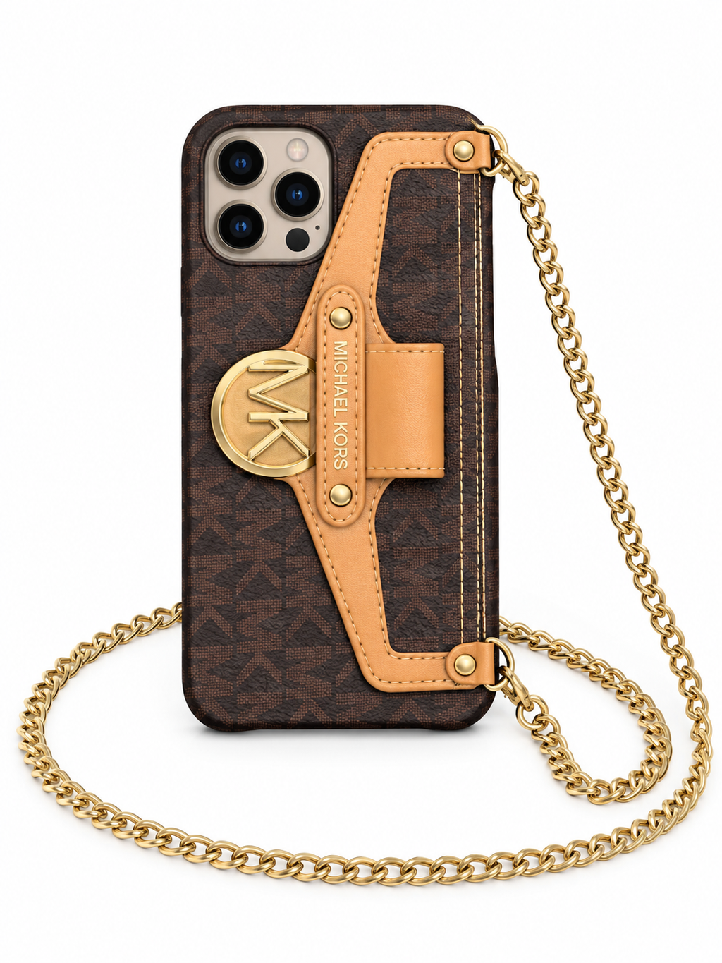 Mk Monogram Crossbody Wallet Phone Case for 12,13 pro max