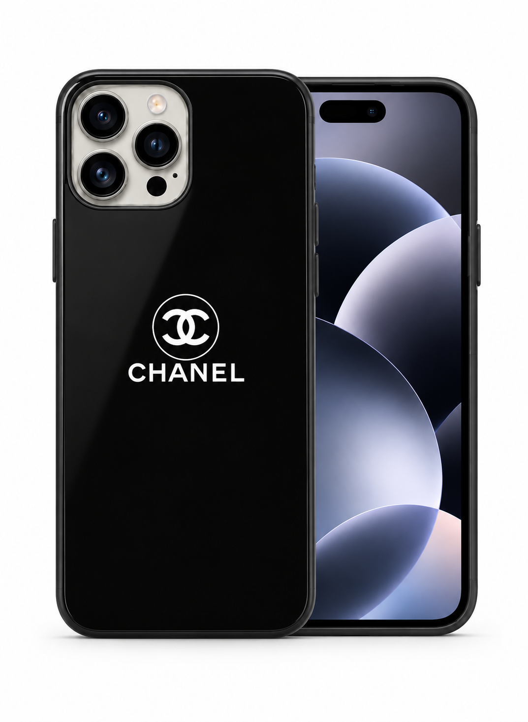Glossy Black Mirror Phone Case for iPhone 12 cases