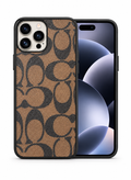 Classic Tan Monogram Textured Phone Case for 13,12 cases