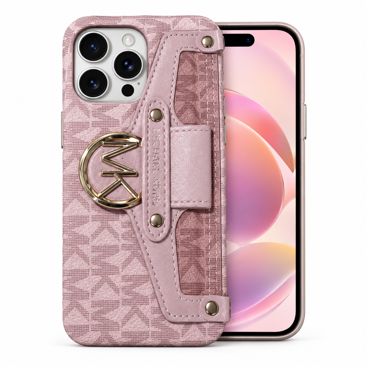 Pink Monogram Phone Case for iPhone 12 cases