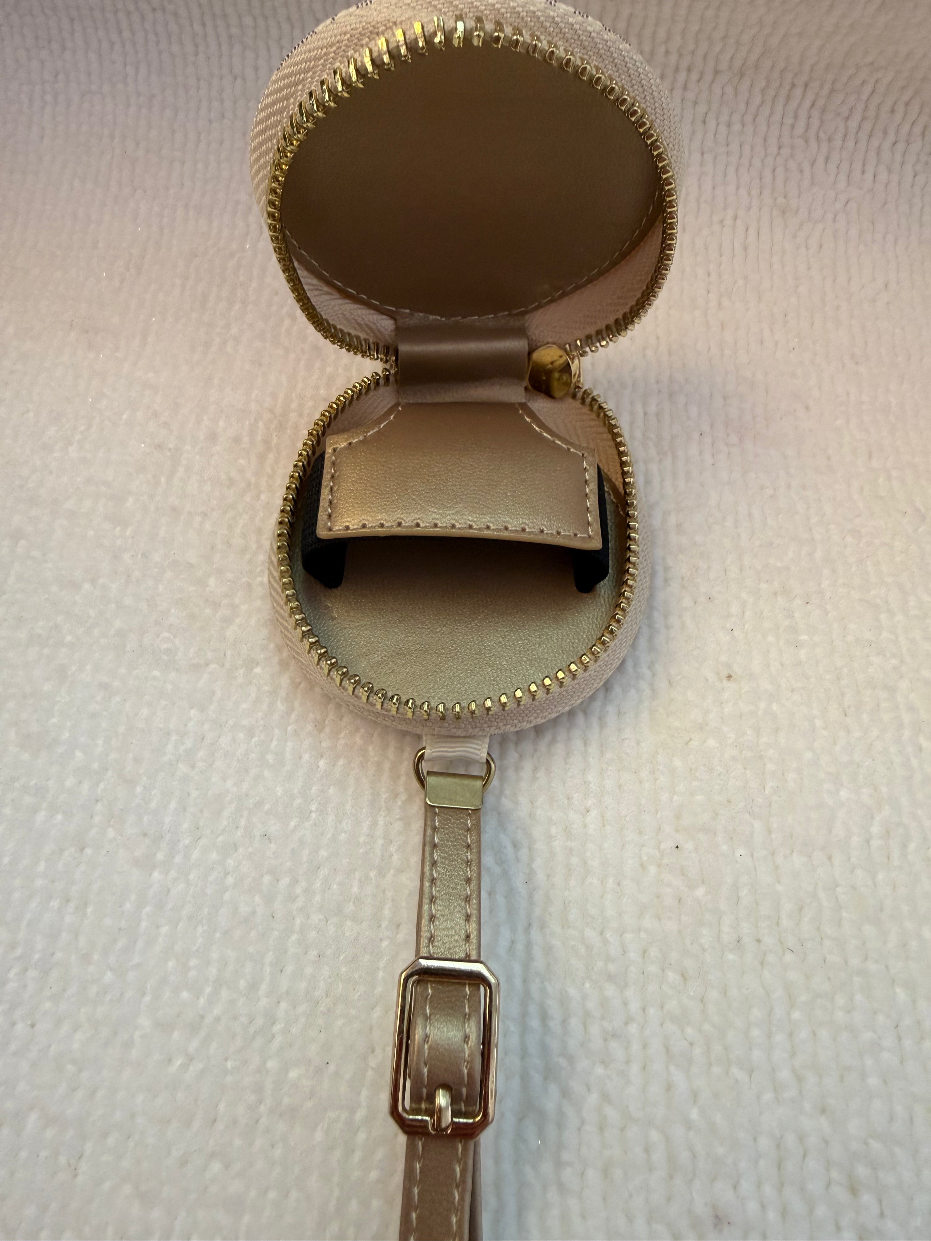 Michelle kors Signature Monogram Round AirPod Case & Handbag Charm