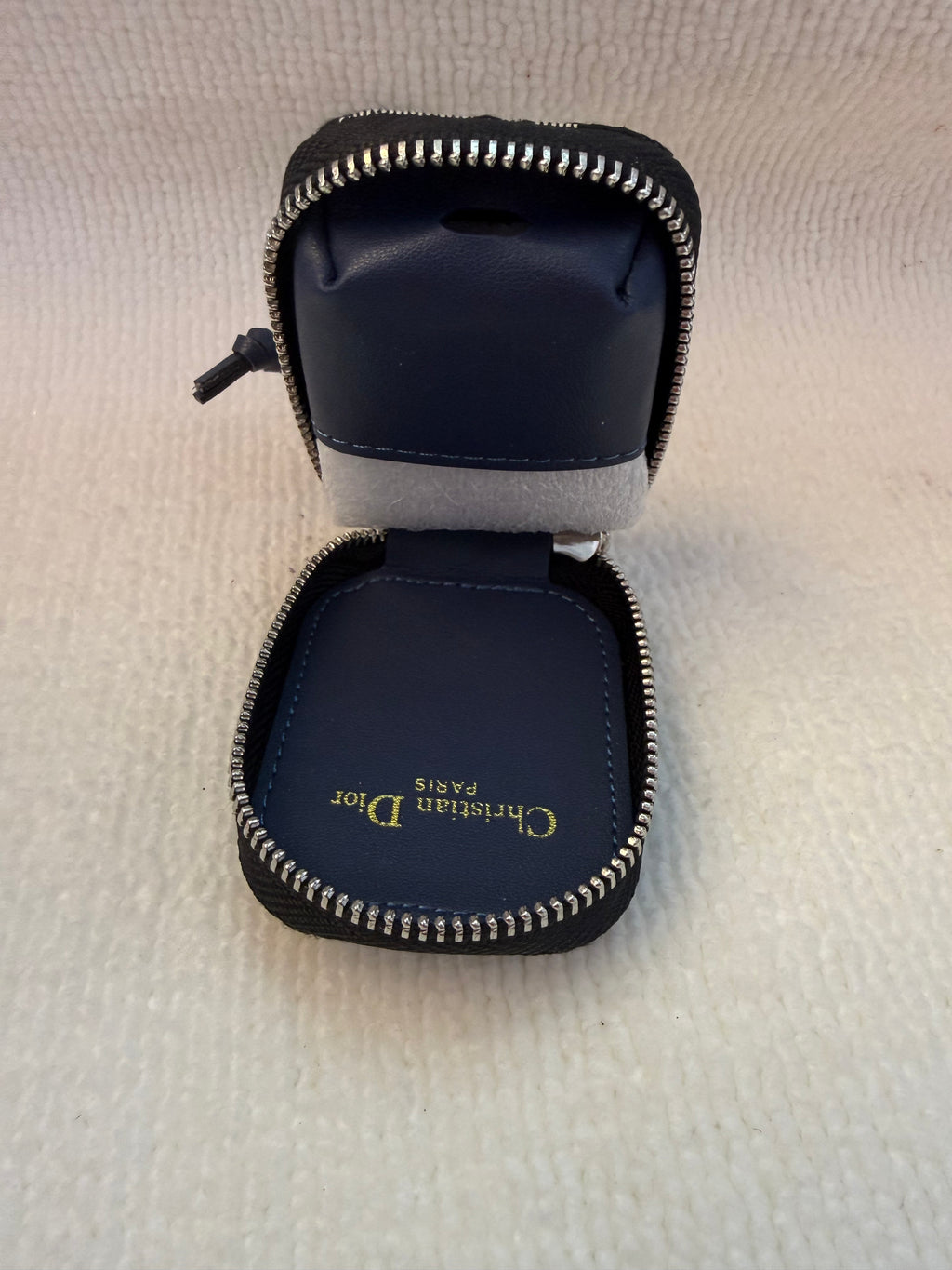 Christian Dior Oblique Round Pouch Bag Charm & AirPod case
