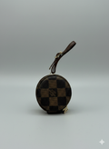 Lv Signature Checkered Round AirPod Pro Case & Travel Pouch