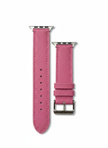 Bubblegum Pink Saffiano Leather Apple Watch Band – Chic & Durable Designer Style