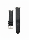 Premium Black Saffiano Leather Apple Watch Band – Scratch-Resistant Designer Strap