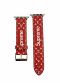 Lv Ultimate Hype | Red Monogram x Streetwear Apple Watch Band