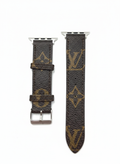 Lv Iconic Monogram Canvas Watch Band – Classic Brown & Gold Elegance