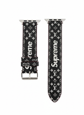 Lv Luxury Streetwear Monogram Watch Band – Black & White Limited Edition