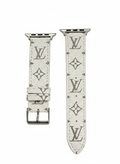 Designer-Inspired White Monogram Apple Watch Band ✨