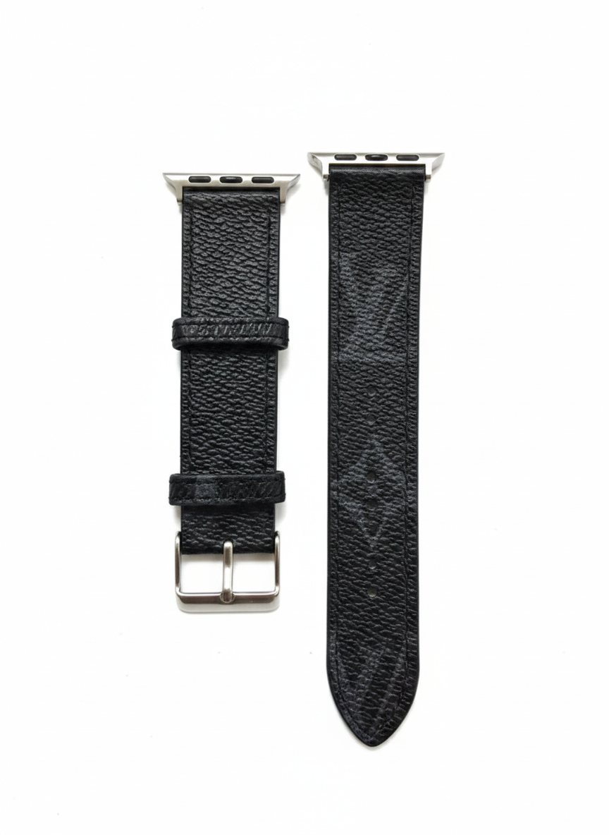Lv Iconic Monogram Canvas Watch Band – Classic Brown & Gold Elegance