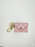 Lv Pink Monogram Micro-Envelope Bag Charm & Keychain