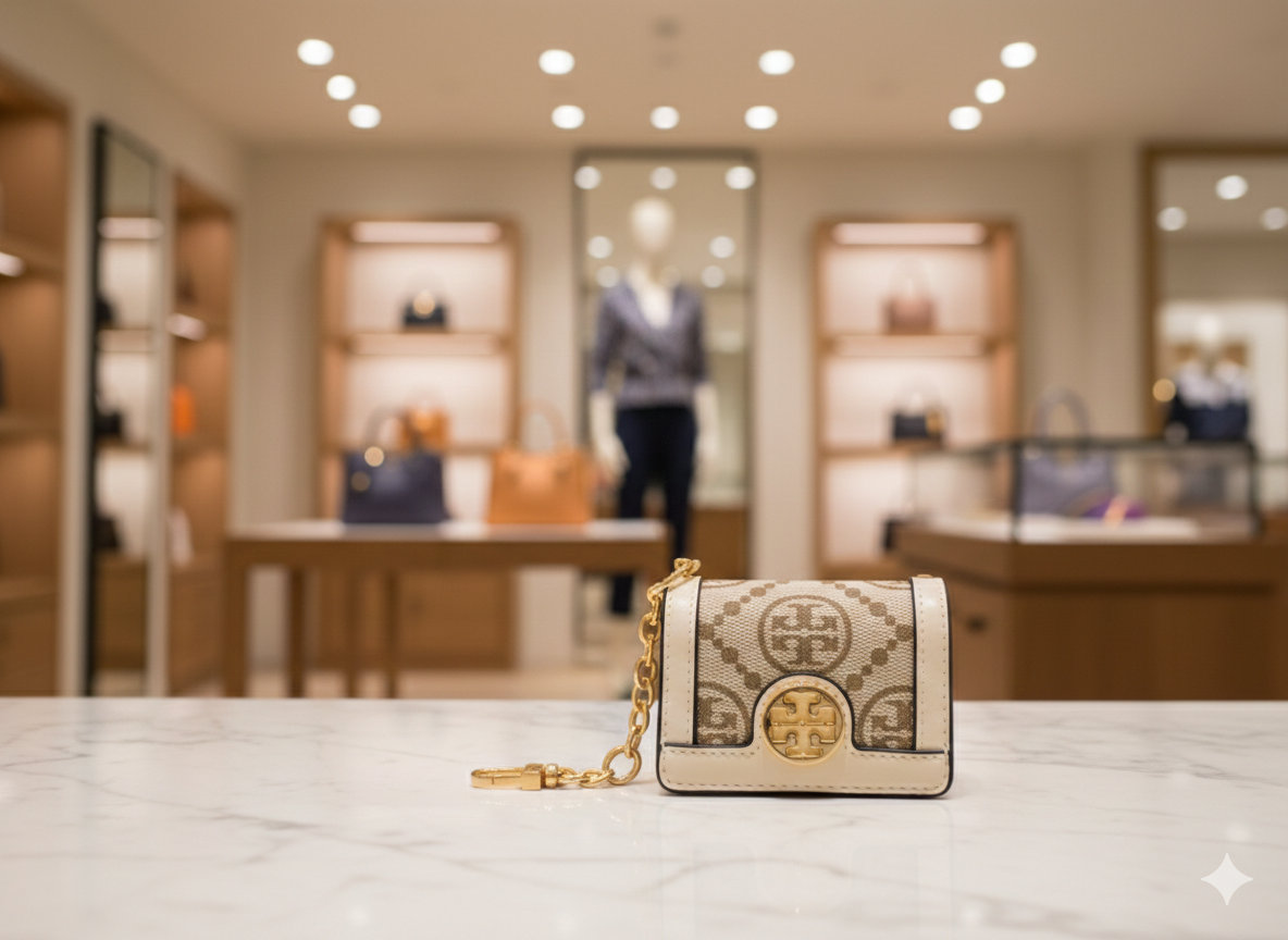 Tory Burch Signature Monogram Micro Bag Charm and AirPod