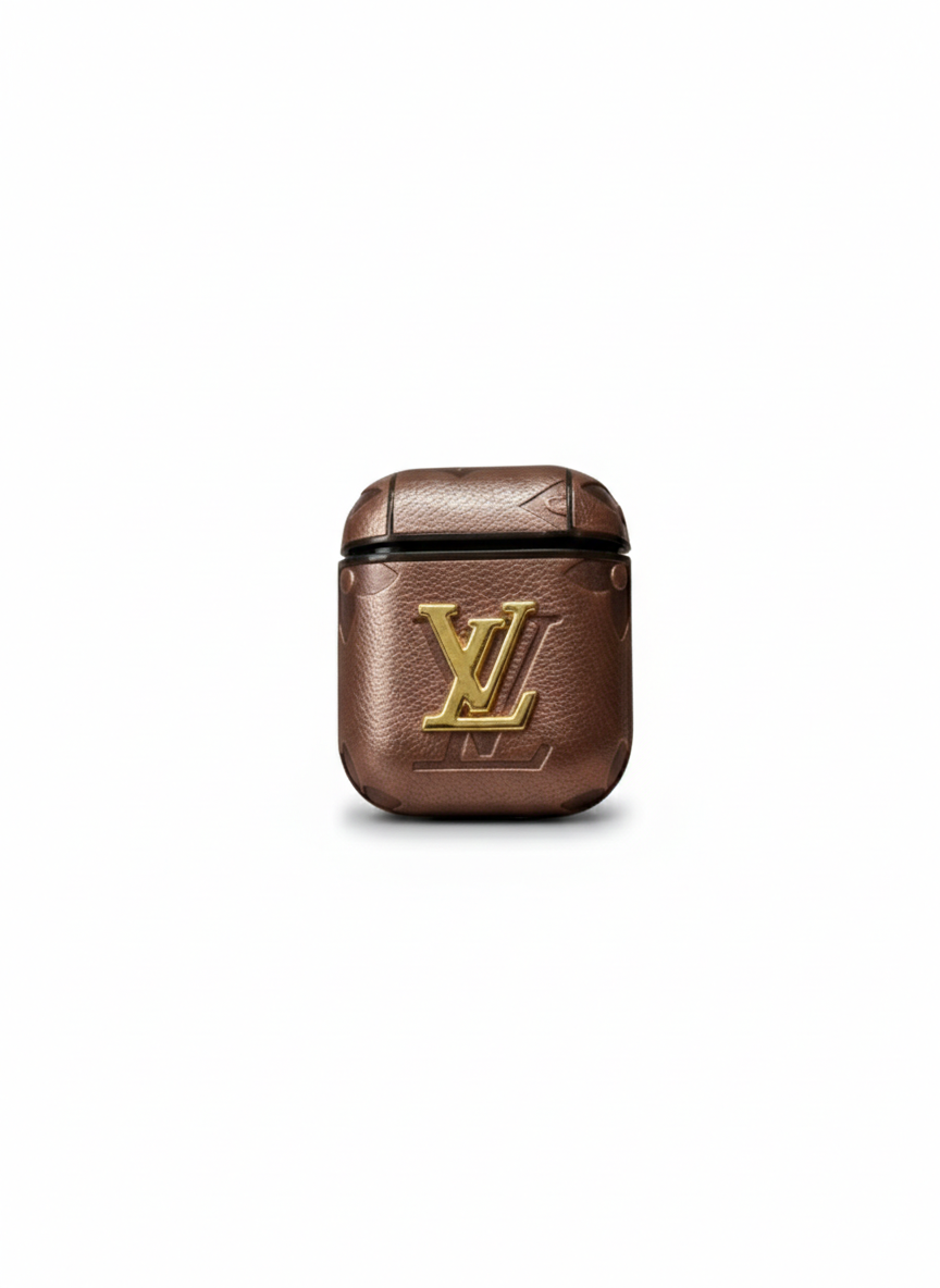 Elevate Your Tech | Premium Leather LV-Inspired Case for AirPods