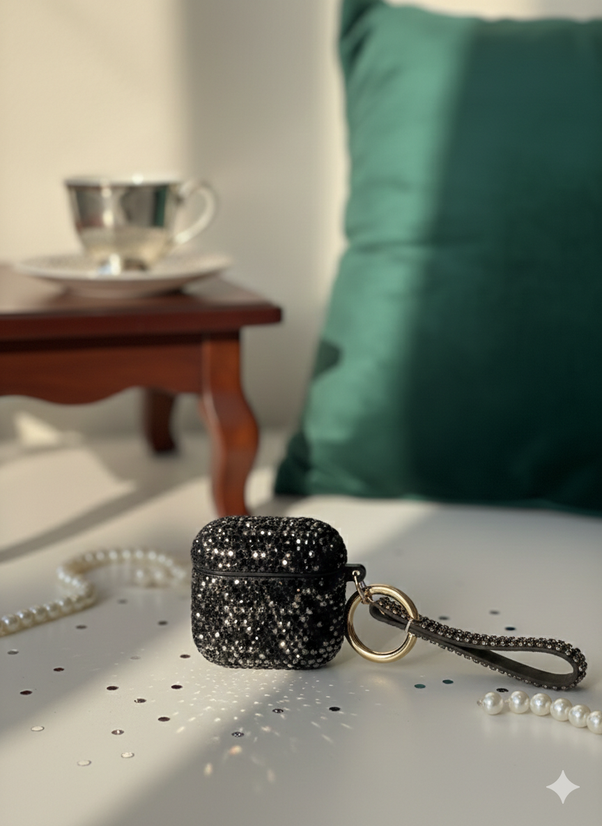 Elevate Your Everyday: The Midnight Sparkle AirPods Case
