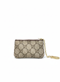 GG Supreme Key Pouch with Gold-Tone Chain