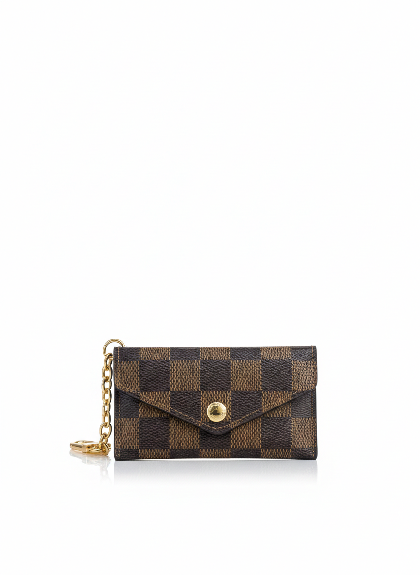 Lv Recto Verso Inspired Damier Ebene Card Holder & Key Pouch