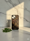 Lv Monogram iPhone 15 Pro Max Case with Card Slot