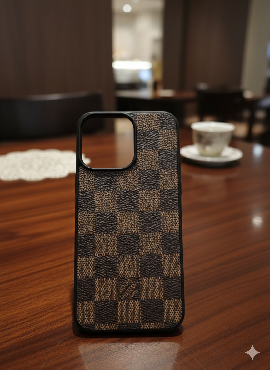 Lv Classic Damier Checkered Premium iPhone Case – Timeless Elegance