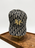 Oblique Jacquard Logo Baseball Cap - Gold Script