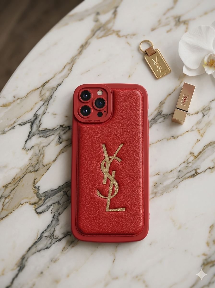 Elite Monogram Vegan Leather Case – Gold Emblem Series
