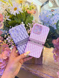 Inspired Oblique Embroidery Phone Case – Pastel Collection