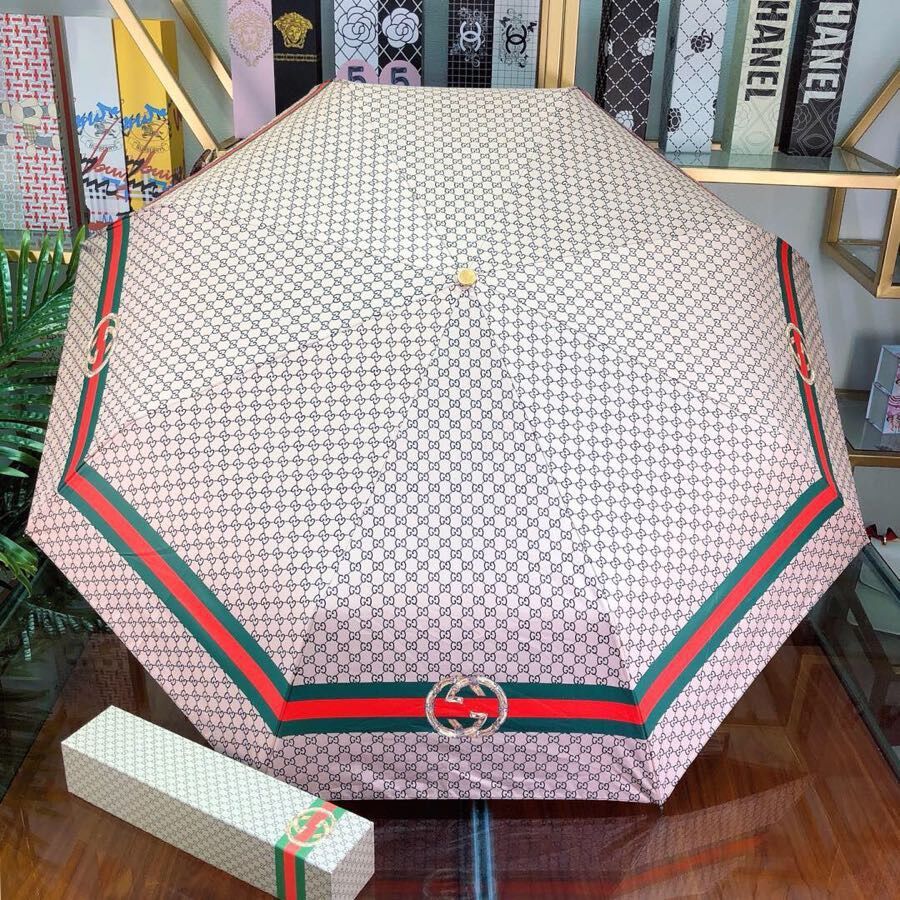 Designer-Inspired Monogram & Web Stripe Umbrella