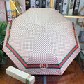 Designer-Inspired Monogram & Web Stripe Umbrella