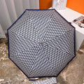 Designer-Inspired Monogram Compact Umbrella