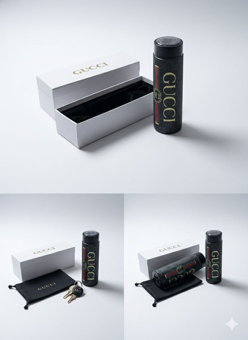 GG Inspired GG Monogram & Web Stripe Smart Travel Flask (with Box)