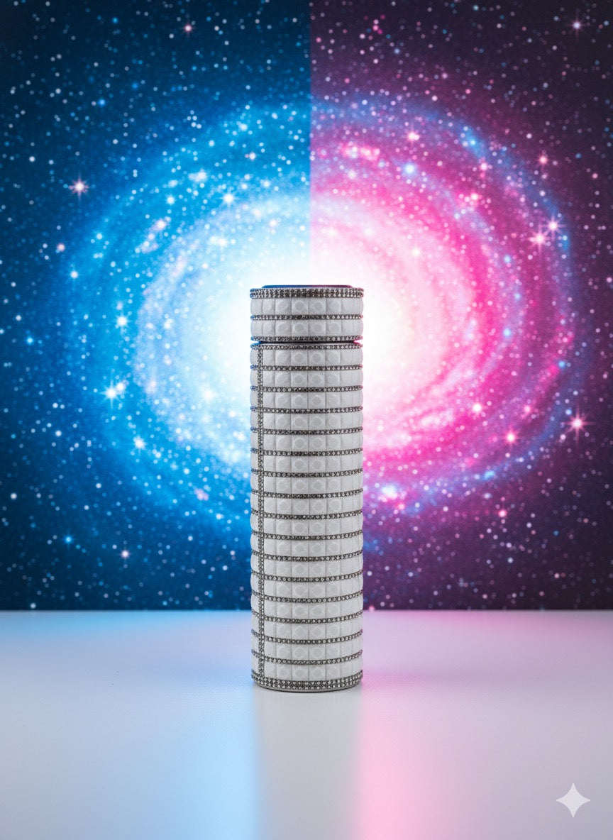 High-Gloss Ceramic Quilted Rhinestone Travel Flask