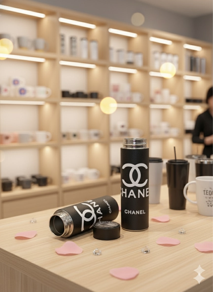 CHANEL Inspired Luxury Insulated Travel Flask